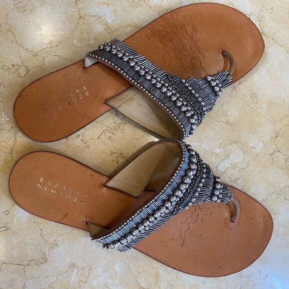 Barney’s NY metallic thong sandal - Picture 7 of 8